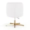 Flash Furniture Chloe Wide Mid-Back White Padded LeatherSoft Armless Office Chair, Swivel Function, Gold Frame CH-232196-WH-GLD-GG - alternate 7